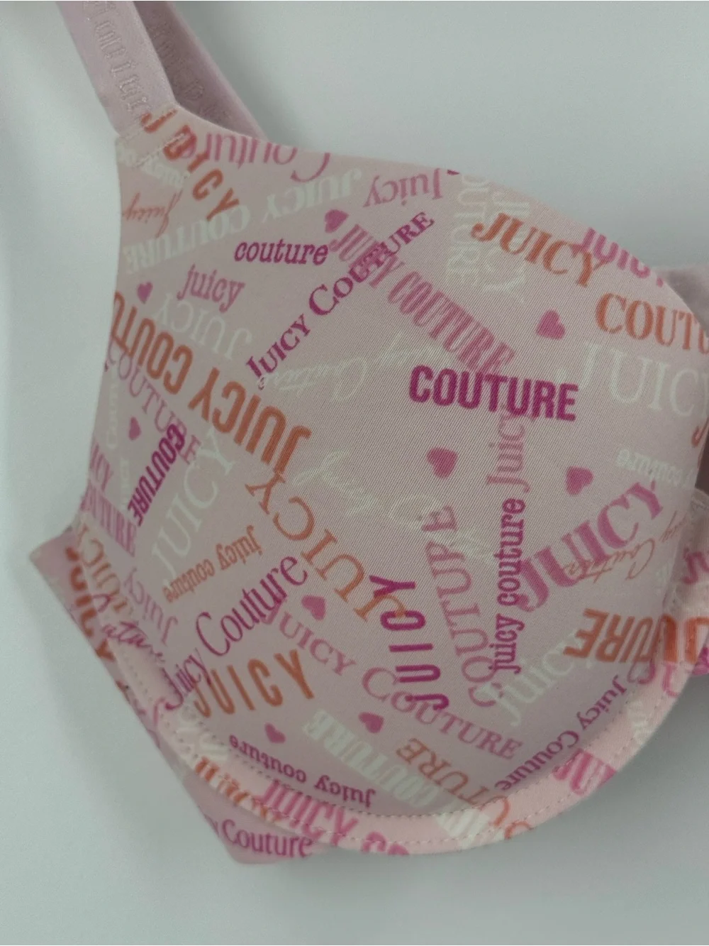 Juicy couture soft pink padded push-up bra feminine coquette women 34C - Picture 5 of 12